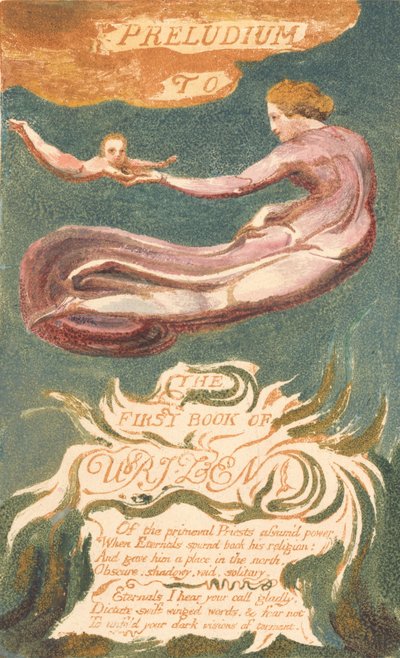 Il Primo Libro di Urizen, Tavola 2, Preludio al Libro di Urizen (Bentley 2a) da William Blake